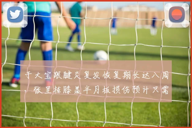 于大宝跟腱炎复发恢复期长达八周，张呈栋膝盖半月板损伤预计只需三周，国安老将伤病恢复天数冰火对比